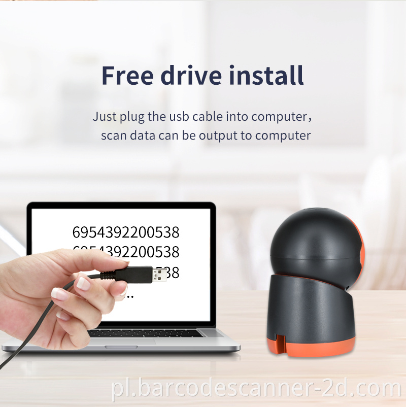 Winson szybki czytnik kodu kreskowego Omnidirectional Skaner kodów kreskowych